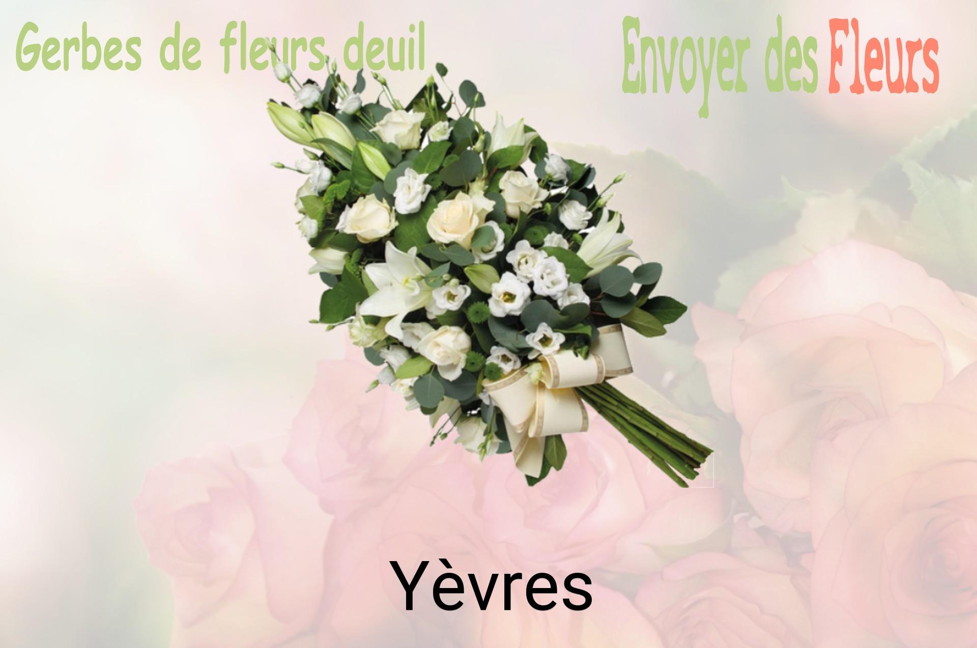 Gerbe de fleurs de deuil livrée à Yèvres
